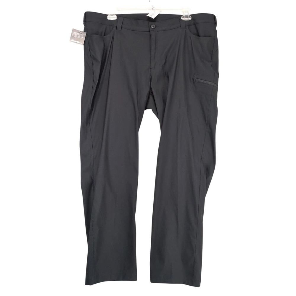 NWT Eddie Bauer Rainier Black Cargo Pants Womens 22W 44x32 Stretch Gorpcore Hike